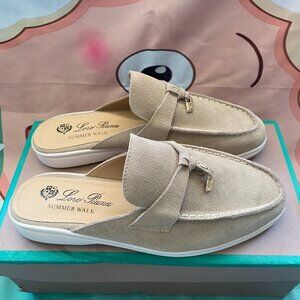 Loro Piana leather slippers for ladies